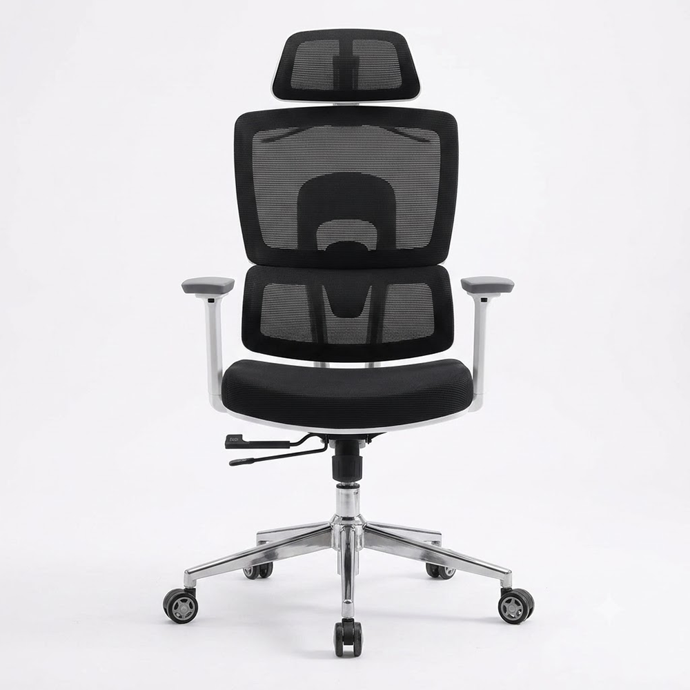 Ergomax Lite Ergonomic Office Chair with 3D Headrest, Lumbar Support & Recline Lock - Image 3