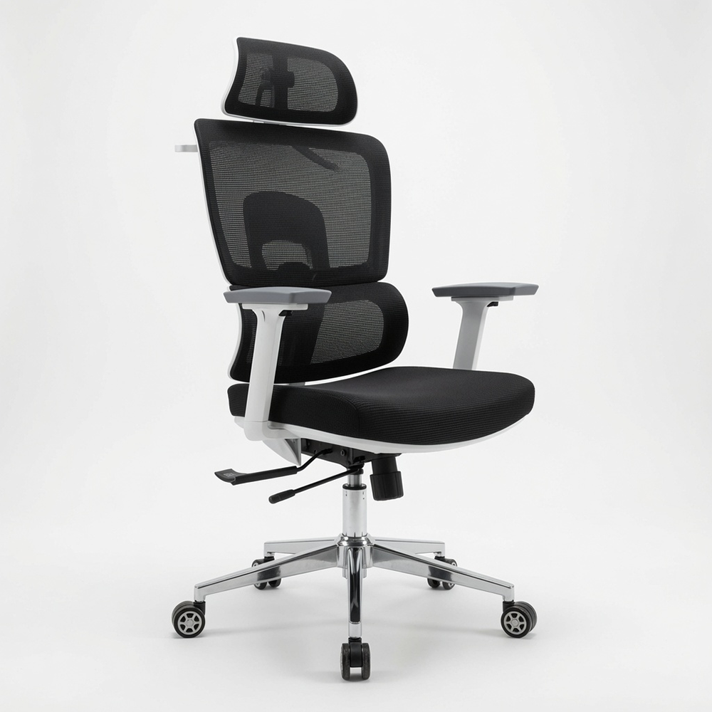 Ergomax Lite Ergonomic Office Chair with 3D Headrest, Lumbar Support & Recline Lock